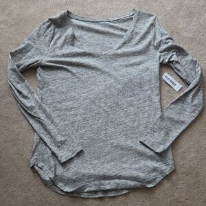 Old Navy Women's Heather Gray Long Sleeve Tee NWT